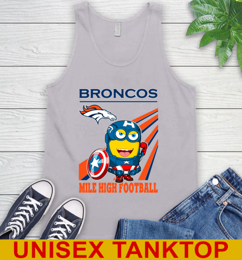 NFL Football Denver Broncos Captain America Marvel Avengers Minion Shirt Tank Top 3