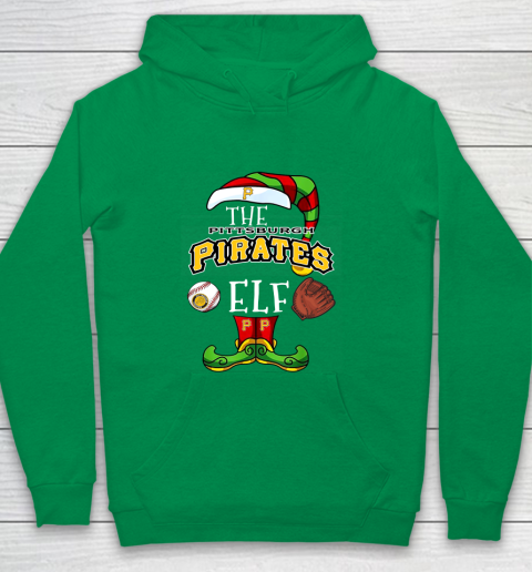 Pittsburgh Pirates Christmas ELF Funny MLB Youth Hoodie 4