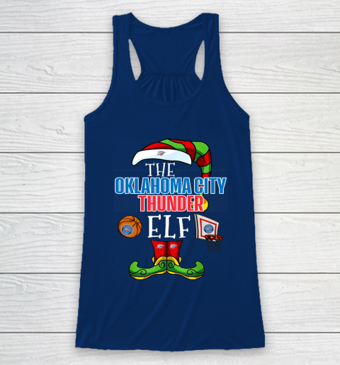 Oklahoma City Thunder Christmas ELF Funny NBA Racerback Tank 6