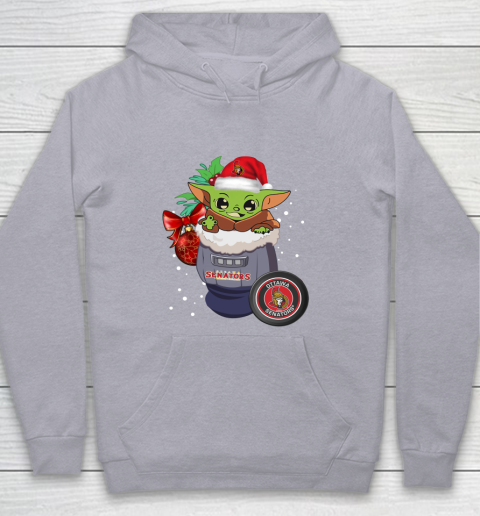 Ottawa Senators Christmas Baby Yoda Star Wars Funny Happy NHL Youth Hoodie 5