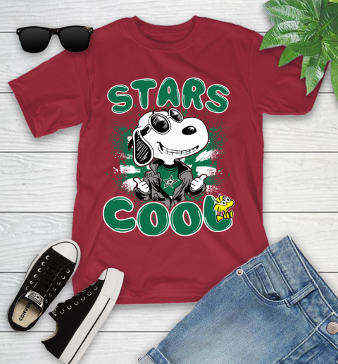 NHL Hockey Dallas Stars Cool Snoopy Shirt Youth T-Shirt 12