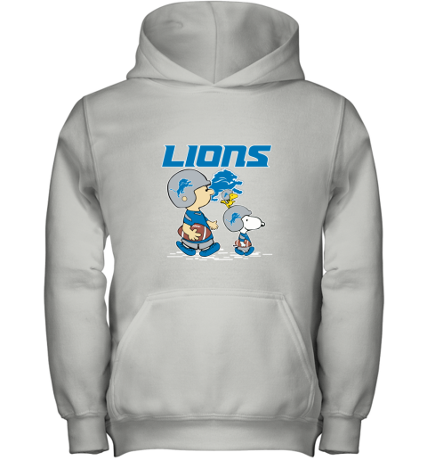 Detroit Lions Let's Play Football Together Snoopy NFL Youth Hoodie