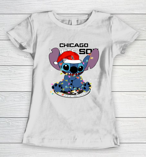 Chicago White Sox MLB noel stitch Baseball Christmas Women's T-Shirt