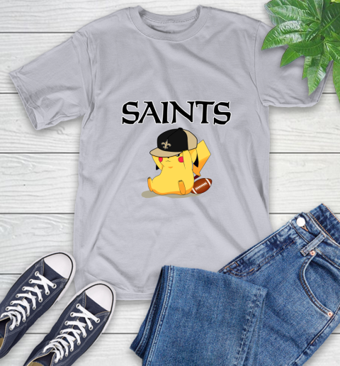 NFL Pikachu Football Sports New Orleans Saints T-Shirt 6