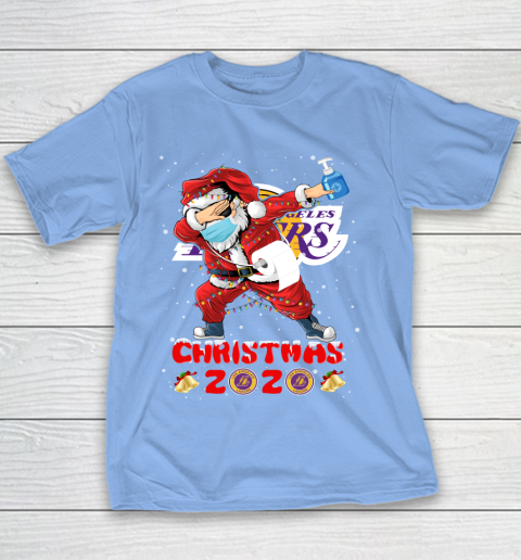 Los Angeles Lakers Funny Santa Claus Dabbing Christmas 2020 NBA Youth T-Shirt 8