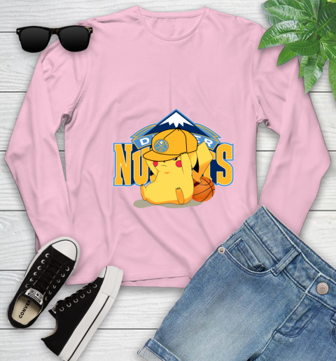 NBA Pikachu Basketball Sports Denver Nuggets Youth Long Sleeve 10