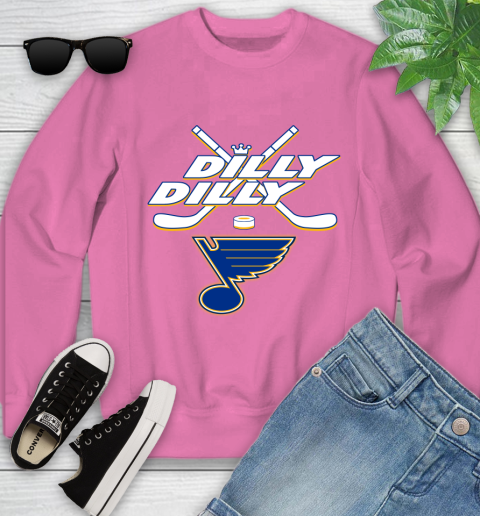 NHL St.Louis Blues Dilly Dilly Hockey Sports Youth Sweatshirt 7