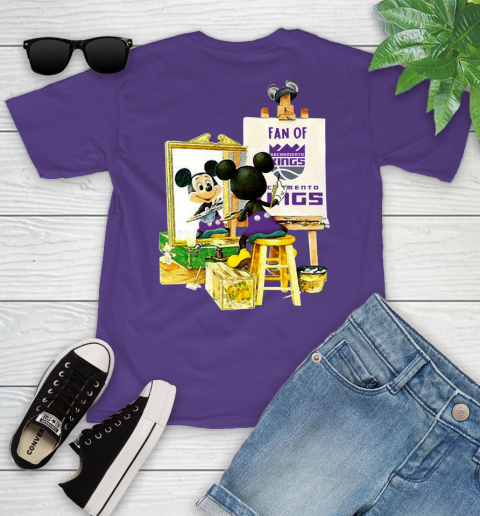 NBA Basketball Sacramento Kings Mickey Drawing Shirt 96