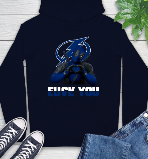 NHL Tampa Bay Lightning Deadpool Love You Fuck You Hockey Sports Hoodie 3