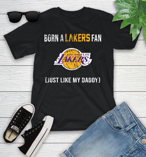NBA Los Angeles Lakers Loyal Fan Just Like My Daddy Basketball Shirt Youth T-Shirt