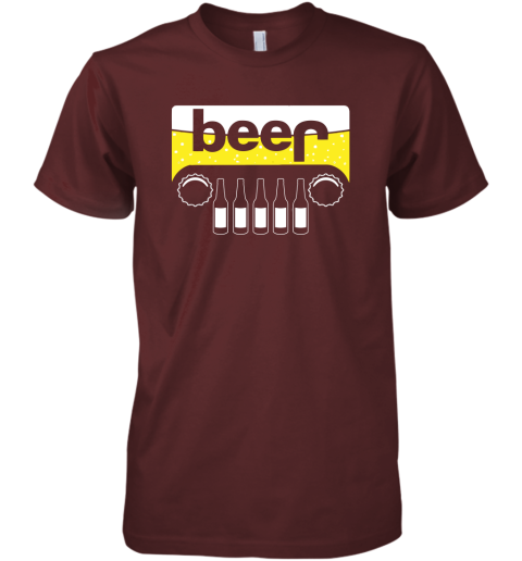 rml3 beer and jeep shirts premium guys tee 5 front maroon