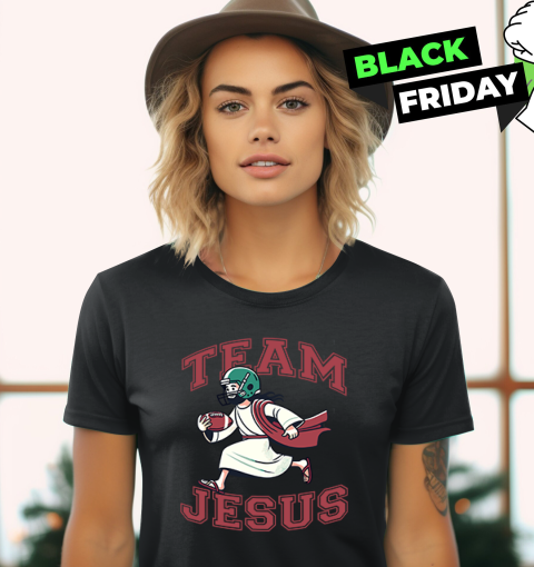 Team Jesus Football Lover Christian Faith Bible Women's T-Shirt