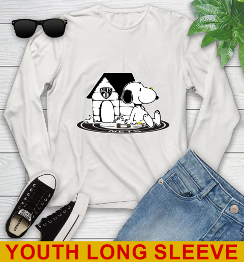 NBA Basketball Brooklyn Nets Snoopy The Peanuts Movie Shirt Youth Long Sleeve 12