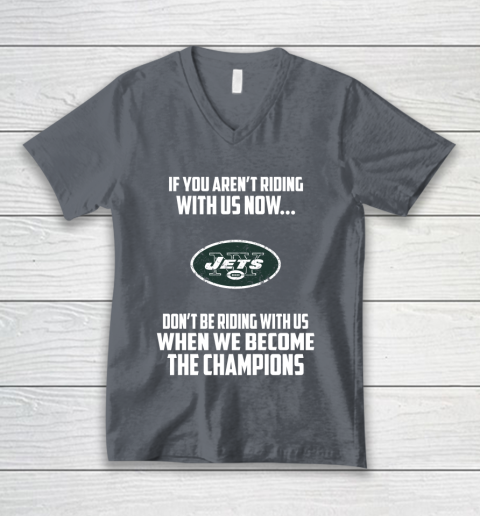 NFL New York Jets Football We Become The Champions V-Neck T-Shirt 4