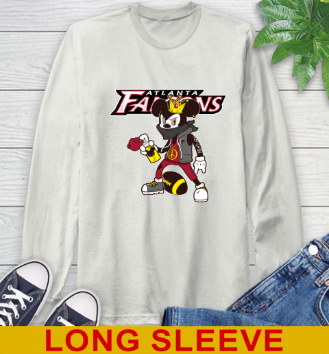 Atlanta Falcons NFL Football Mickey Peace Sign Sports Long Sleeve T-Shirt 12
