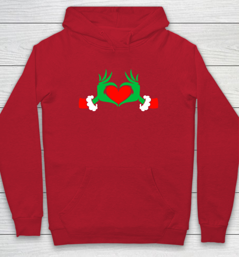 Funny Elf With Cute Heart Hands Style Christmas Costumes Hoodie - Image 7