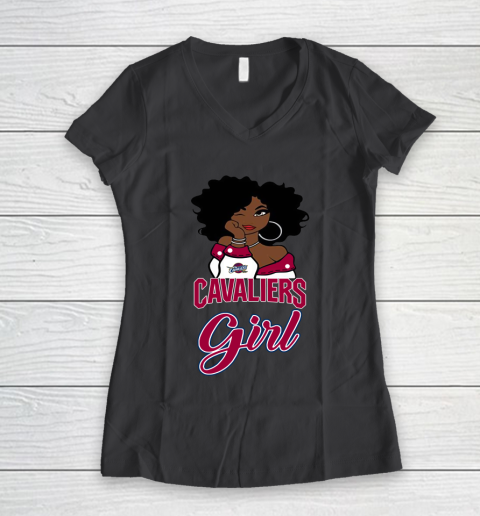 Cleveland Cavaliers Girl NBA Women's V-Neck T-Shirt 8