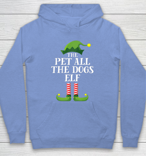 Pet All The Dogs Elf Matching Family Group Christmas Pajama Hoodie 8