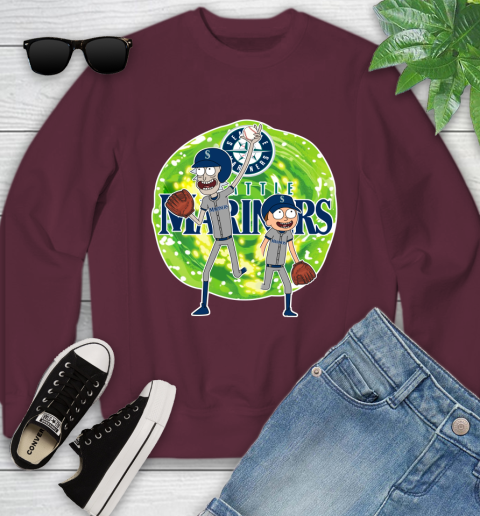 MLB Seattle Mariners Rick And Morty Baseball Sports Youth Sweatshirt 5