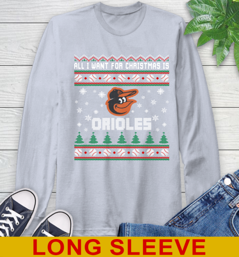 MLB All I Want For Christmas Is Baltimore Orioles Baseball Sports 60