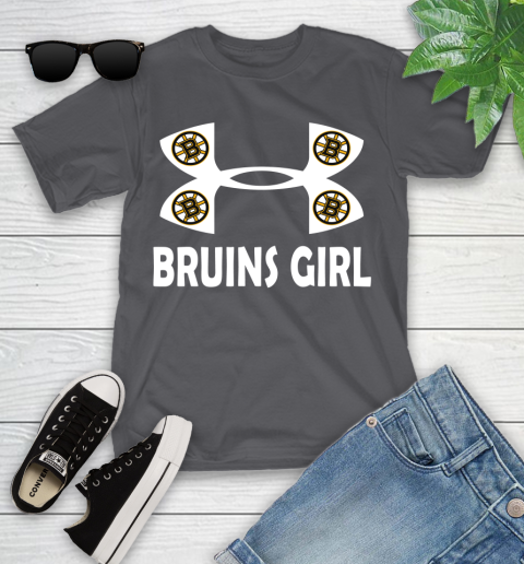NHL Boston Bruins Girl Under Armour Hockey Sports Youth T-Shirt 6