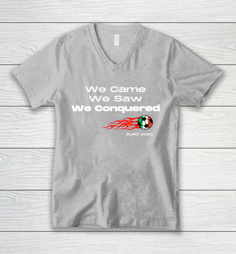 We Came, We Saw, We Conquered  Euro 2020 Italy Champion V-Neck T-Shirt 3