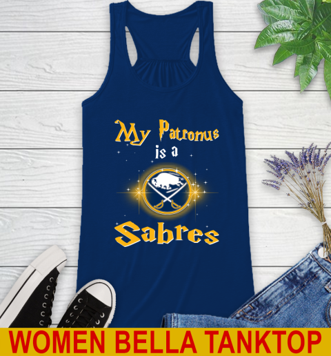 NHL Hockey Harry Potter My Patronus Is A Buffalo Sabres Racerback Tank 7