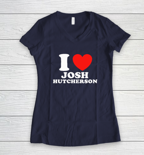I Love Josh Hutcherson Women's V-Neck T-Shirt 7