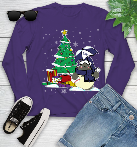 Colorado Rockies MLB Baseball Cute Tonari No Totoro Christmas Sports Youth Long Sleeve 4