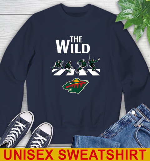 NHL Hockey Minnesota Wild The Beatles Rock Band Shirt Sweatshirt 2