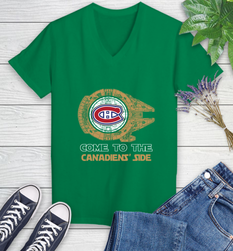 NHL Come To The Montreal Canadiens Wars Hockey Sports Women's V-Neck T-Shirt 5