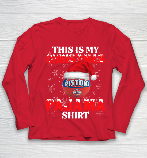 Detroit Pistons This Is My Christmas Pajama Shirt NBA Youth Long Sleeve 8