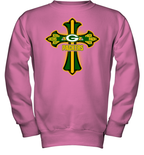 NFL Green Crusader Cross Green Bay Packers Youth Sweatshirt