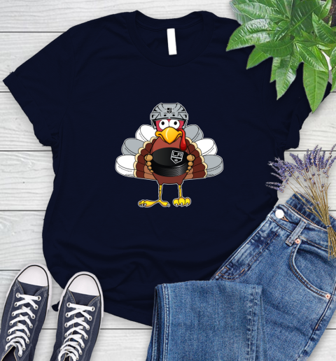 Los Angeles Kings Turkey Thanksgiving Day Women's T-Shirt 3