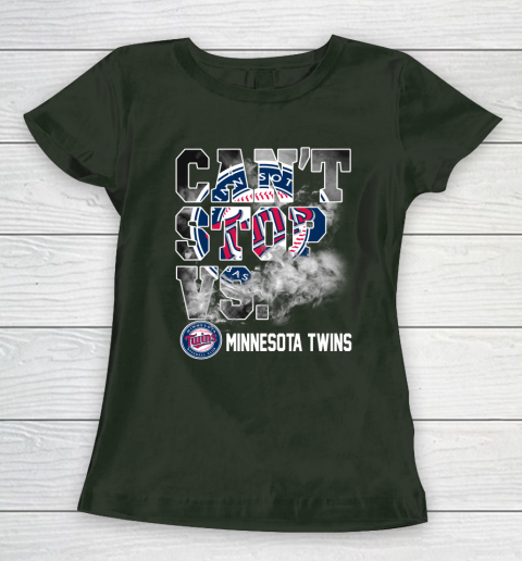MLB Minnesota Twins Baseball Can't Stop Vs Twins Women's T-Shirt 4