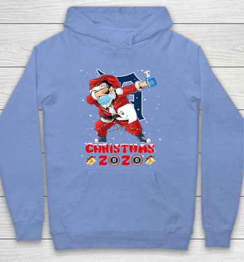 Detroit Tigers Funny Santa Claus Dabbing Christmas 2020 MLB Hoodie 8