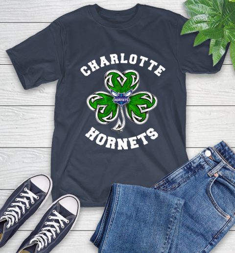 NBA Charlotte Hornets Three Leaf Clover St Patrick's Day Basketball Sports T-Shirt 3