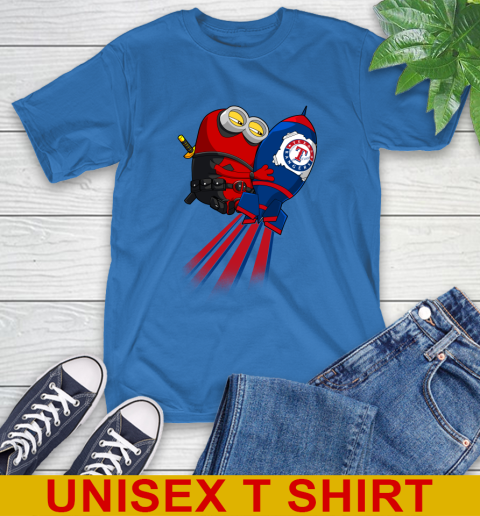 MLB Baseball Texas Rangers Deadpool Minion Marvel Shirt T-Shirt 11