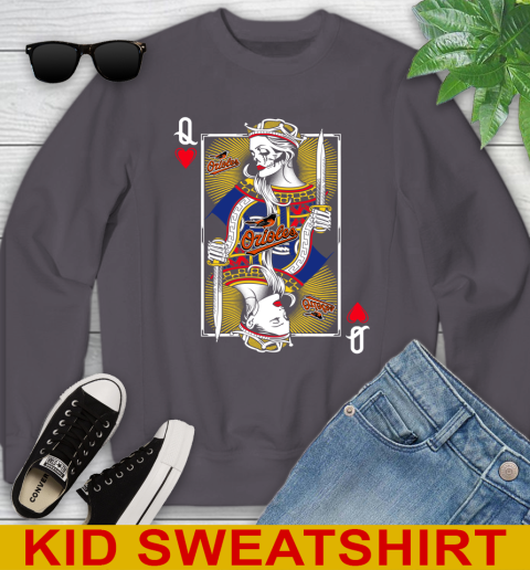 MLB Baseball Baltimore Orioles The Queen Of Hearts Card Shirt Youth Sweatshirt 5