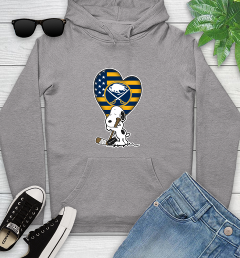 Buffalo Sabres NHL Hockey The Peanuts Movie Adorable Snoopy Youth Hoodie 6