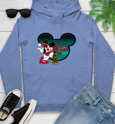 MLB Atlanta Braves The Commissioner's Trophy Mickey Mouse Disney Youth Hoodie 12