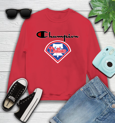 MLB Baseball Philadelphia Phillies Champion Shirt Youth Sweatshirt 5