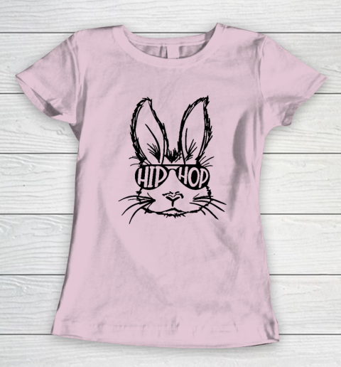 Hip Hop Bunny Face With Sunglasses Easter Day Women's T-Shirt 5