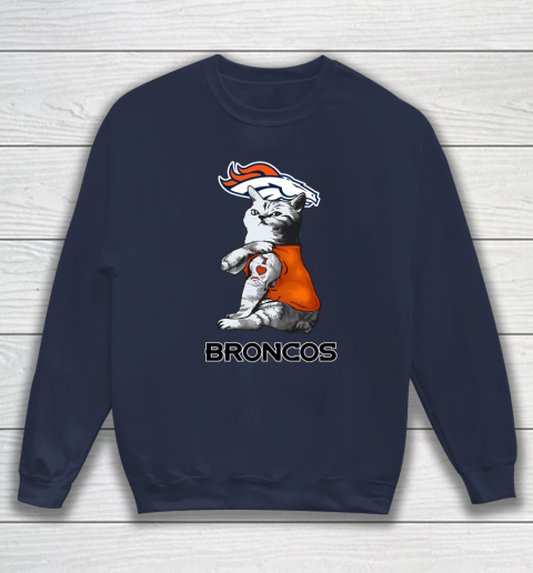 NFL Football My Cat Loves Denver Broncos Sweatshirt 2
