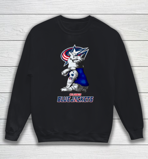 NHL My Cat Loves Columbus Blue Jackets Hockey Sweatshirt