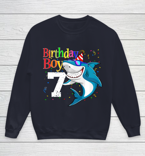 Kids 7th Birthday Boy Shark Shirts 7 Jaw Some Four Tees Boys 7 Years Old Youth Sweatshirt 2