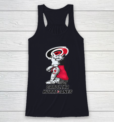 NHL My Cat Loves Carolina Hurricanes Hockey Racerback Tank 7