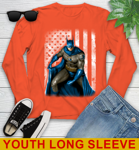 Dallas Mavericks NBA Basketball Batman DC American Flag Shirt Youth Long Sleeve 3