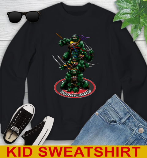 NHL Hockey Carolina Hurricanes Teenage Mutant Ninja Turtles Shirt Youth Sweatshirt 2