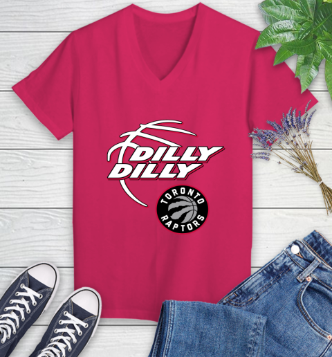 NBA Toronto Raptors Dilly Dilly Basketball Sports Women's V-Neck T-Shirt 9